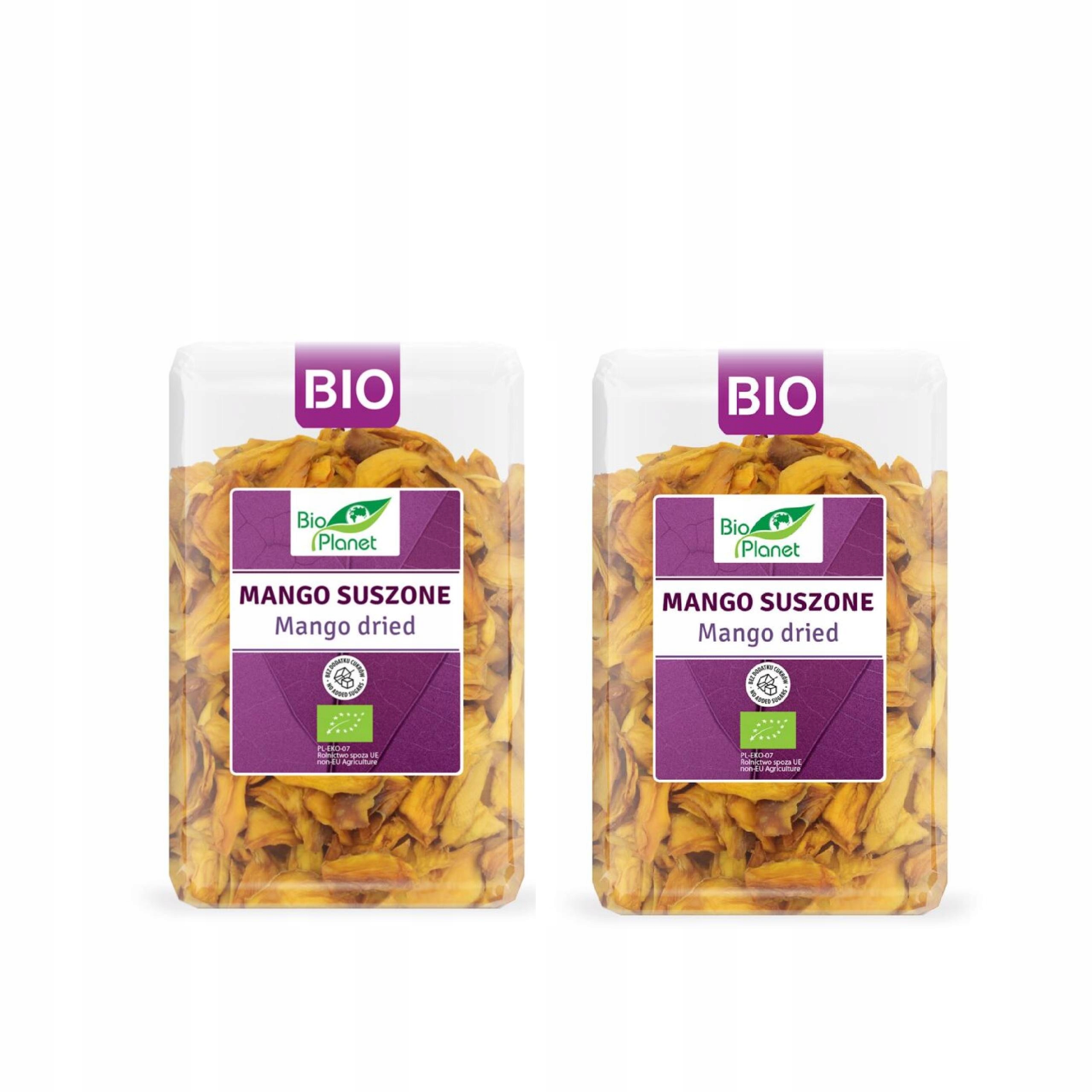 2x Mango Suszone Bio 800 g Bio Planet