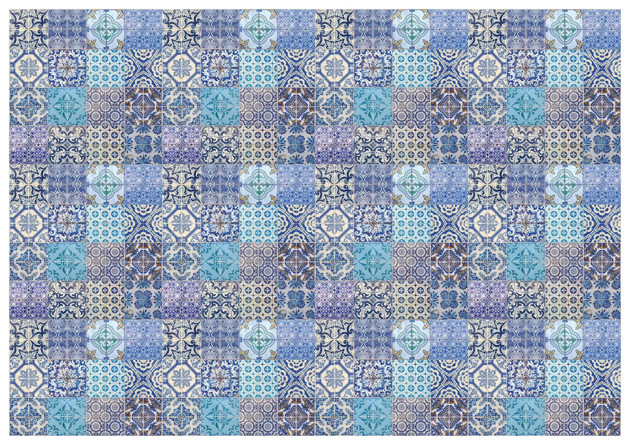 Tapeta Dlaždice mozaika ornament vinyl 254x184 do koupelny kuchyně obývacího pokoje lepidlo