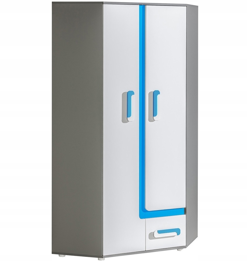 

szafa narożna półkami drążek dzieci Apetito Bis 02