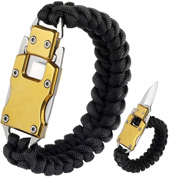 Nóż Bransoletka Bransoleta Paracord Survival Hq