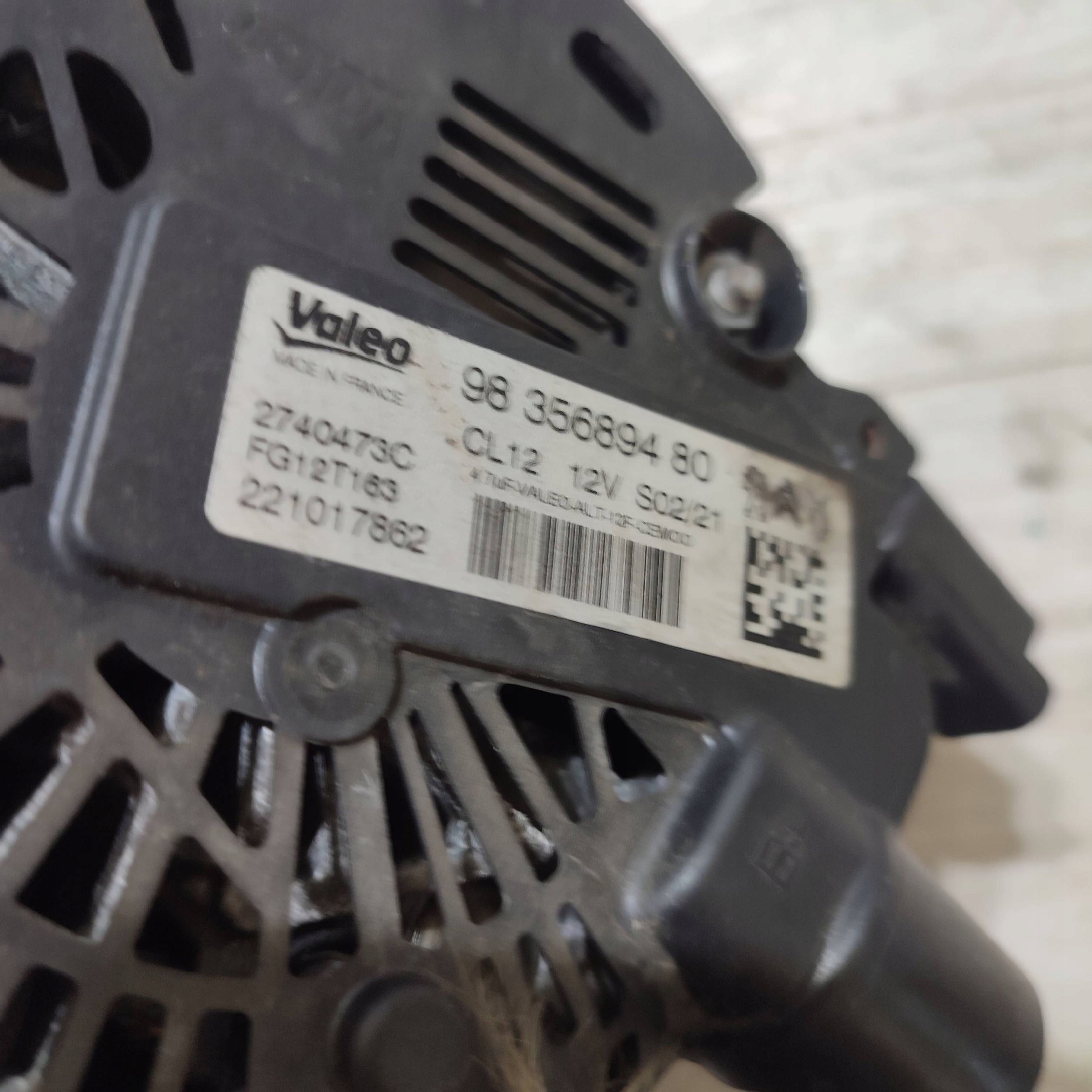 alternator Opel Corsa F 9835689480