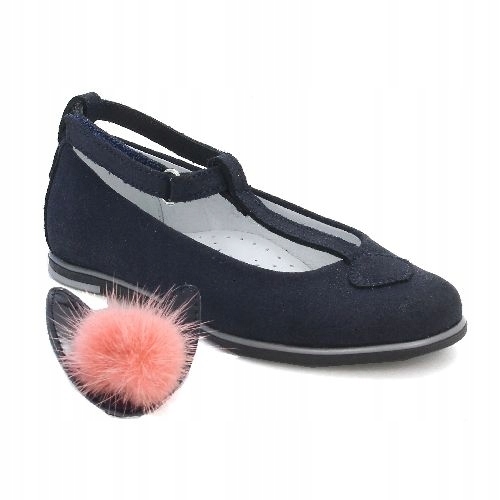 Półbuty wizytowe BARTEK dla dziewcząt granatowe r.36 Kolor niebieski