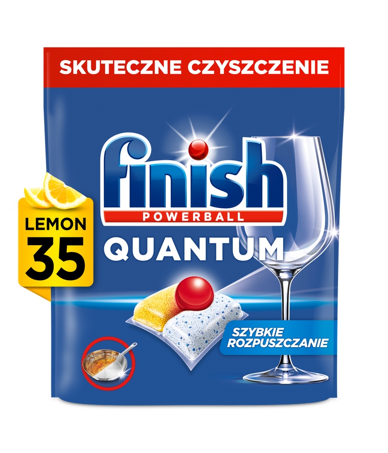 Levně Tablety do myčky Quantum All-in-1 lemon Finish 35ks