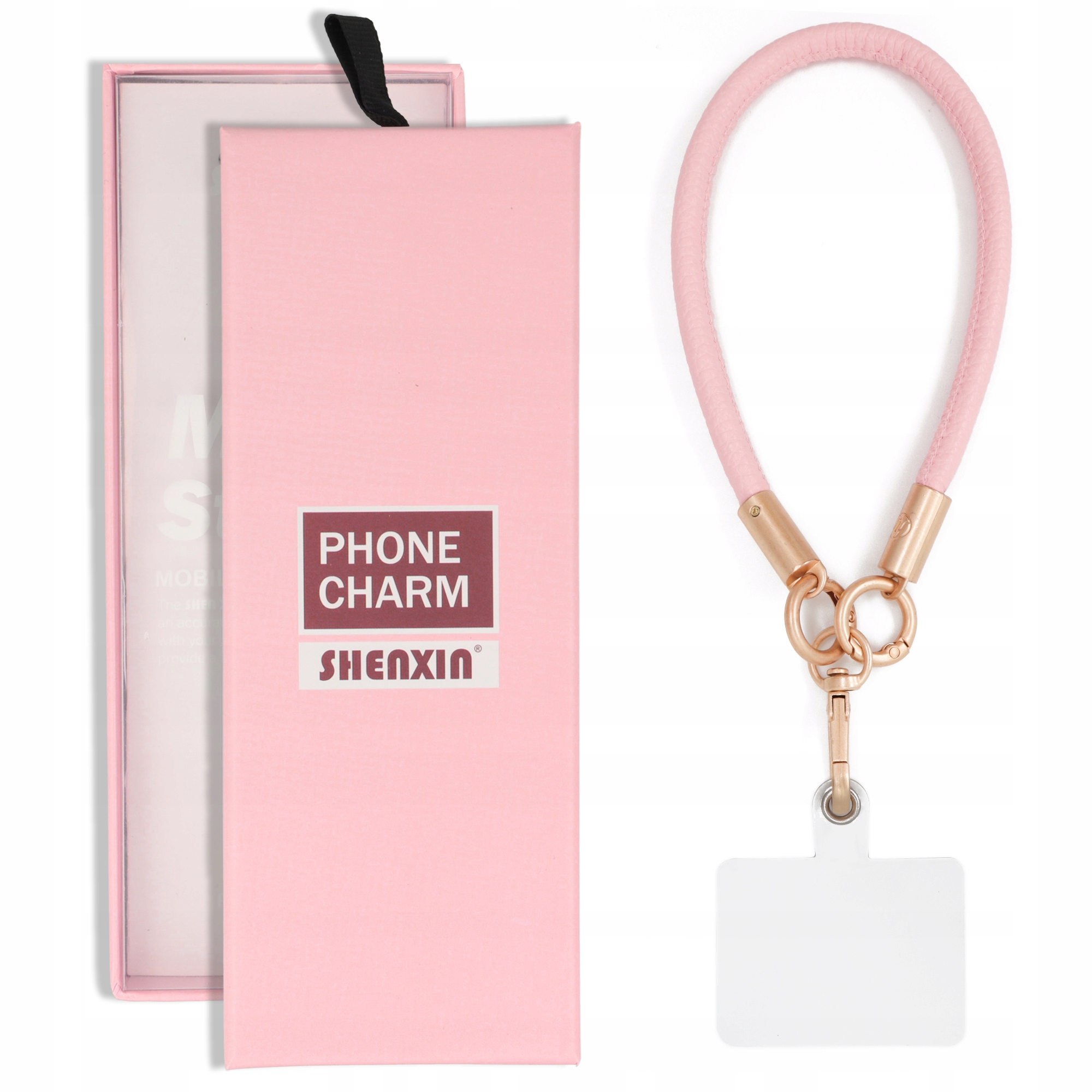 Kľúčenka Phone Charm Doplnok Vodítko Koža Ružová Na Telefón Batohu