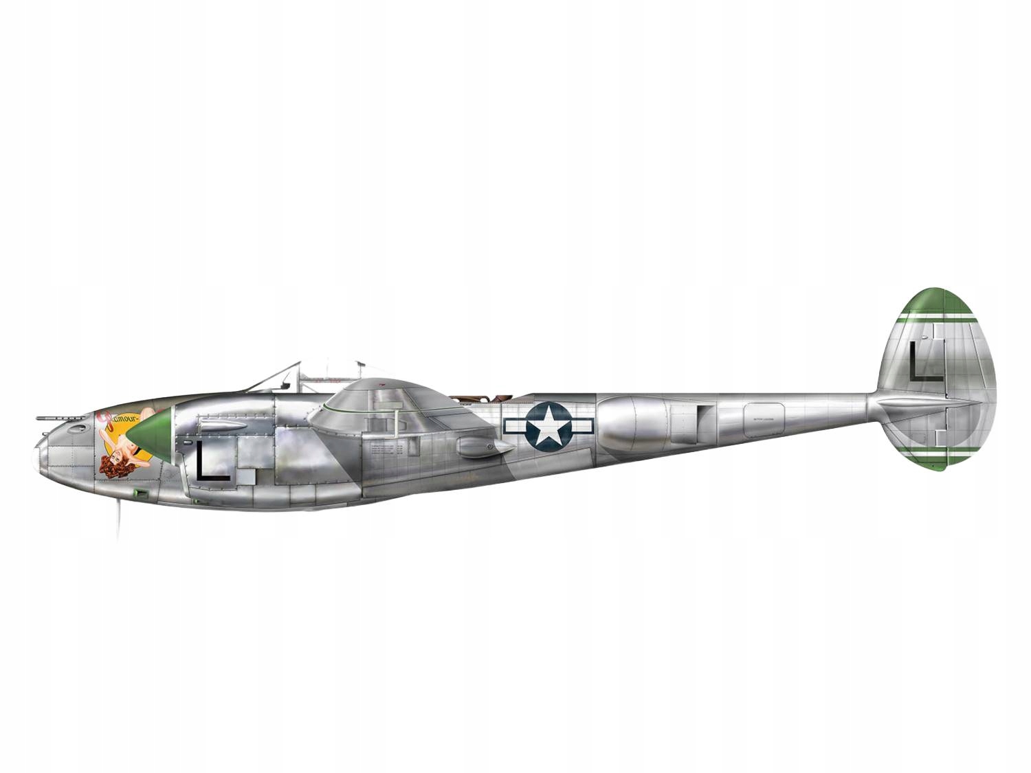 Letadlo Lockheed P-38L Lightning 80th Fighter Squadron 48028 Hobby 2000