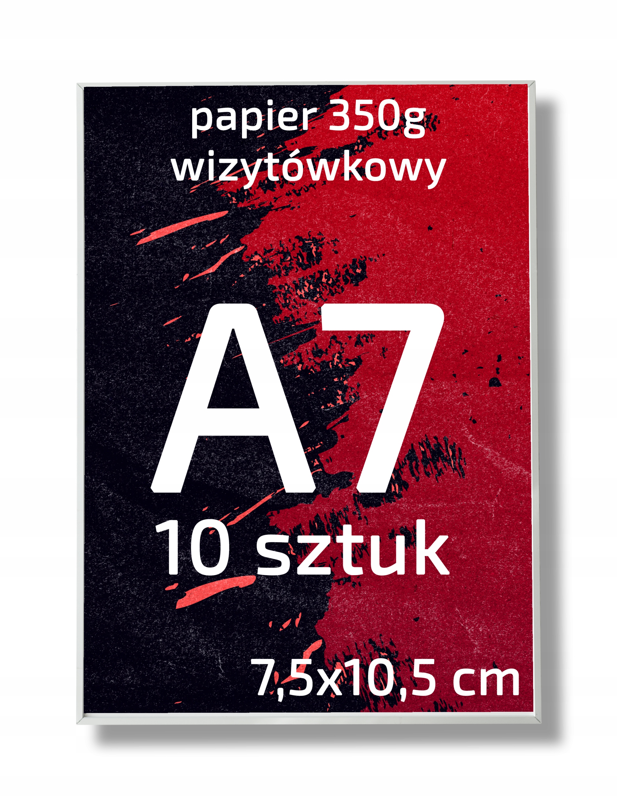 PLAKAT PLAKATY A7 PAPIER 350g WIZYTÓWKOWY 10 SZTUK