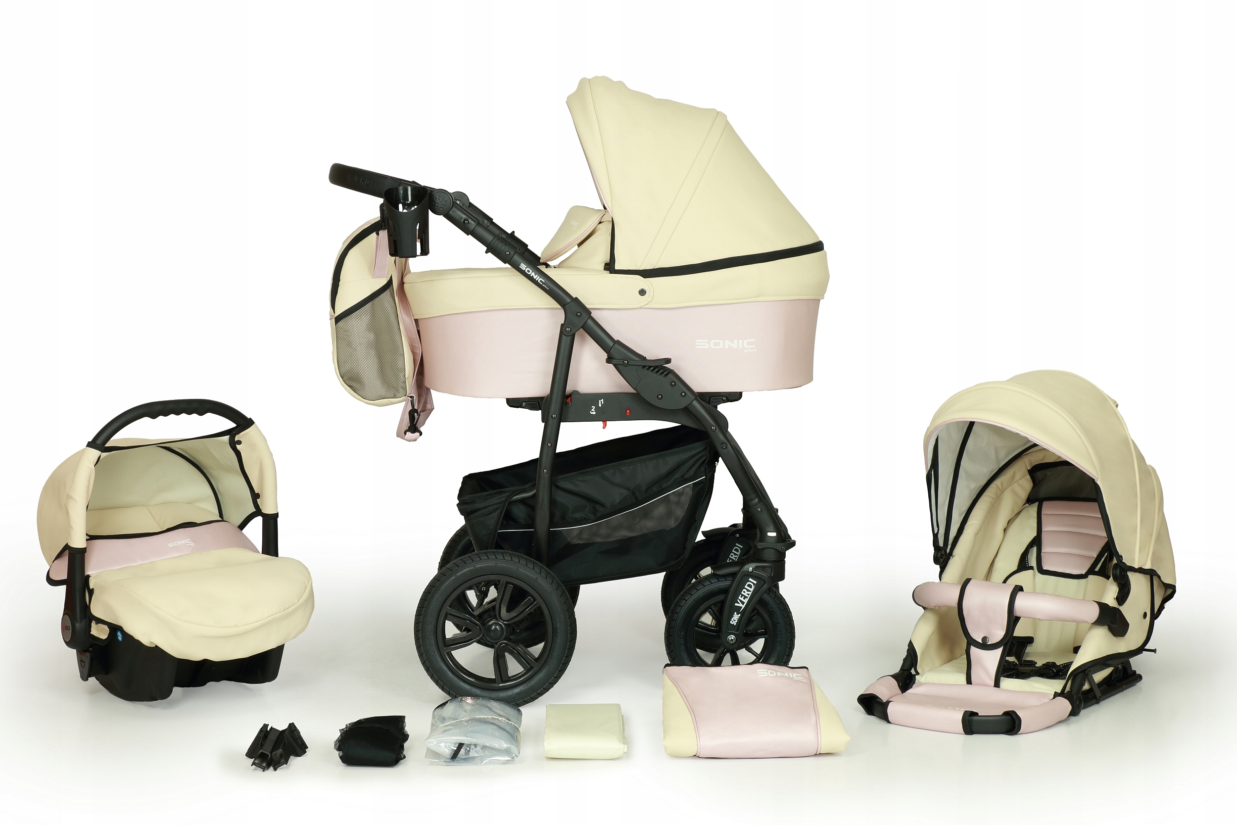 WÓZEK DZIECIĘCY VERDI SONIC PLUS PRO 3W1