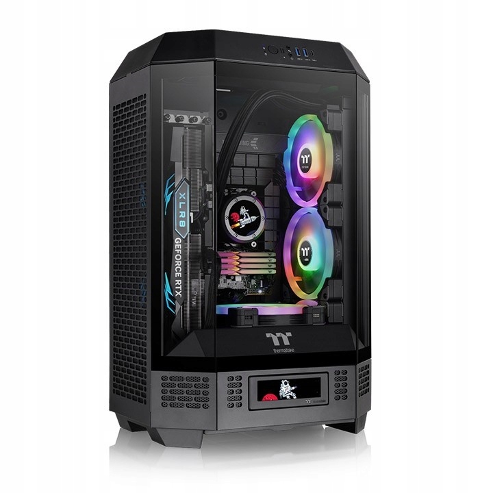 Obudowa The Tower 300 Tempered Glass x 3, CT140 Fan x 2 Czarna