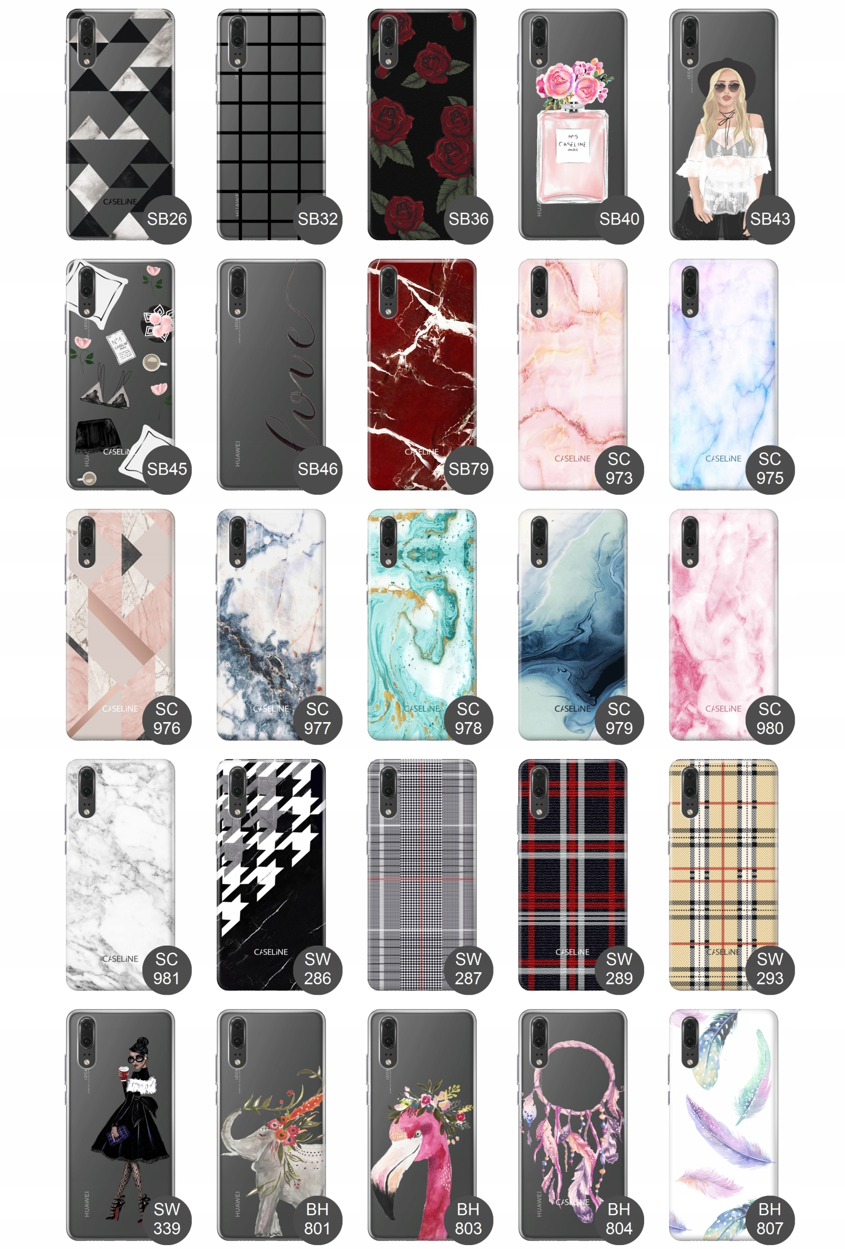 Etui do HUAWEI P20 etui case guma wzory