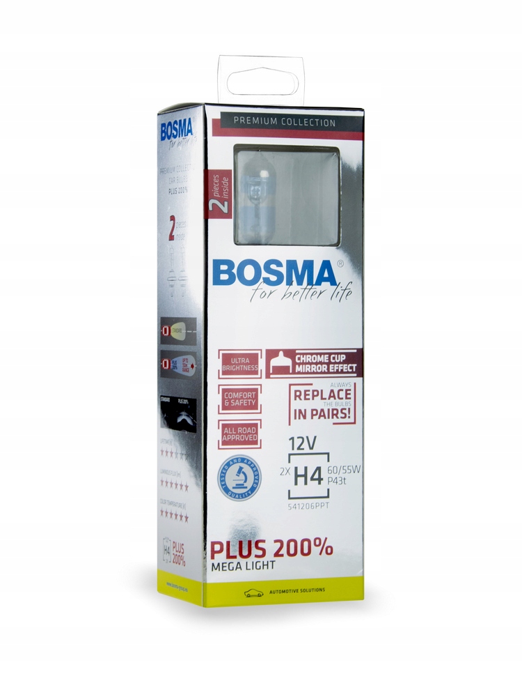 Bosma Żarówka H4 Plus 200% 2szt. Light 7718