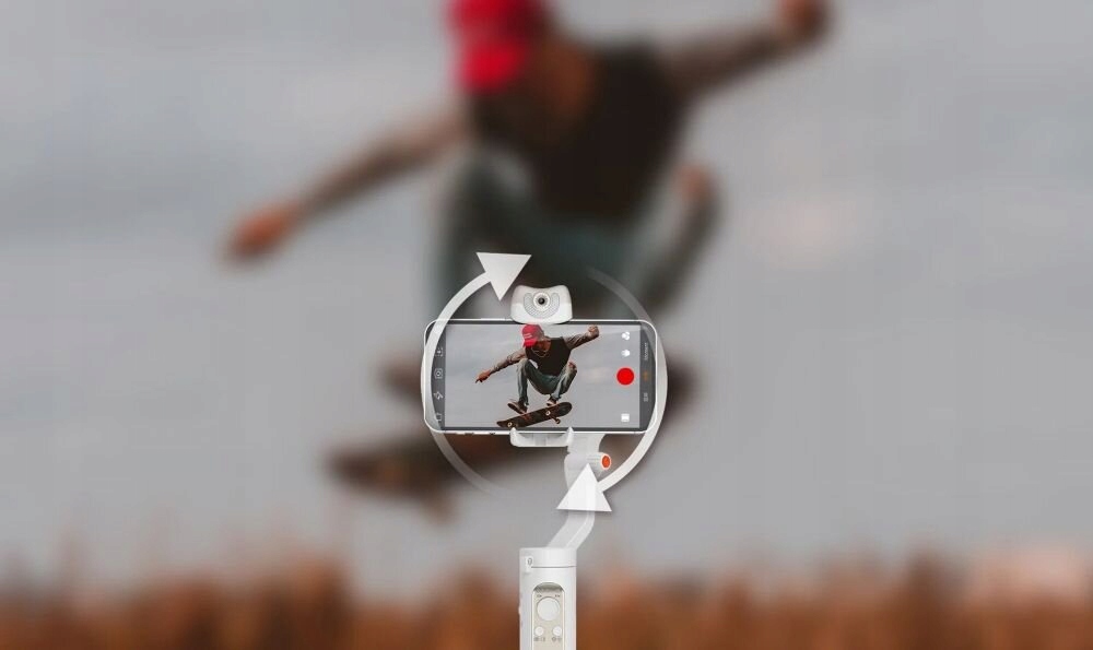 Gimbal ręczny HOHEM iSteady V2 Czarny Cechy dodatkowe 3-osiowa stabilizacja Autonomiczne tryby nagrywania Funkcja powerbanku Hyperlapse, incepcji, Inteligen. czujnik wizyjny SI Kontrola za pomocą gestów Śledzenie twarzy Tracklapse, Timelapse, fantasy tryb: Slow Motion, Motionlapse Wbudowana lampka LED