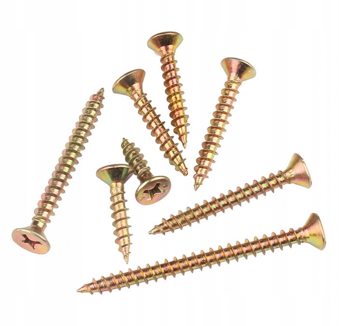 WKRĘTY DO DREWNA HARTOWANE OCYNK 5x35 ZŁOTE 50 szt