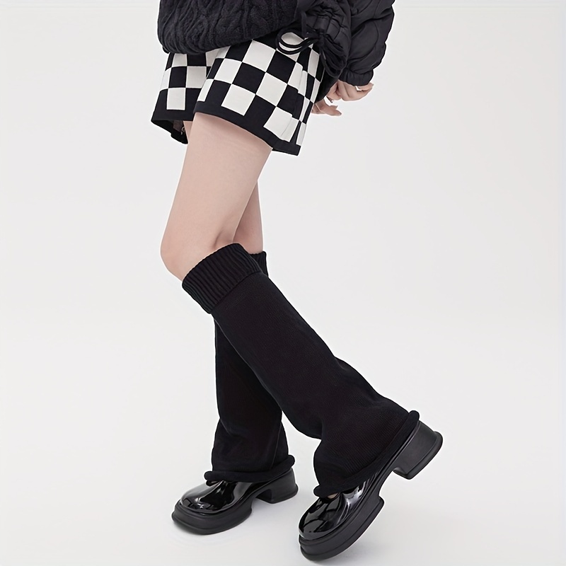 2 PARY SOLIDNE OCIEPLACZE NA NOGI HARAJUKU ALL-MATCH PODKOLANÓWKI Marka Inna marka