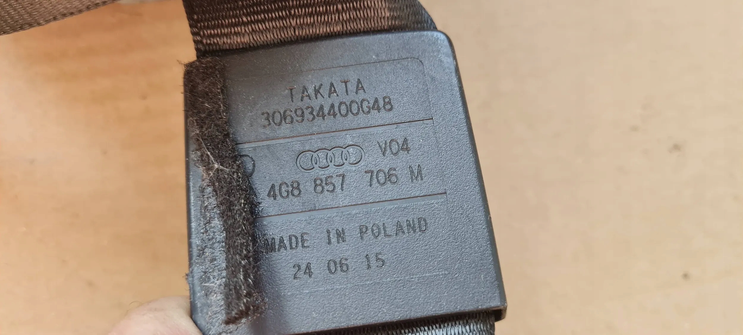 A6 C7 4G LIFT seat belt right front 15R 4G8857706M