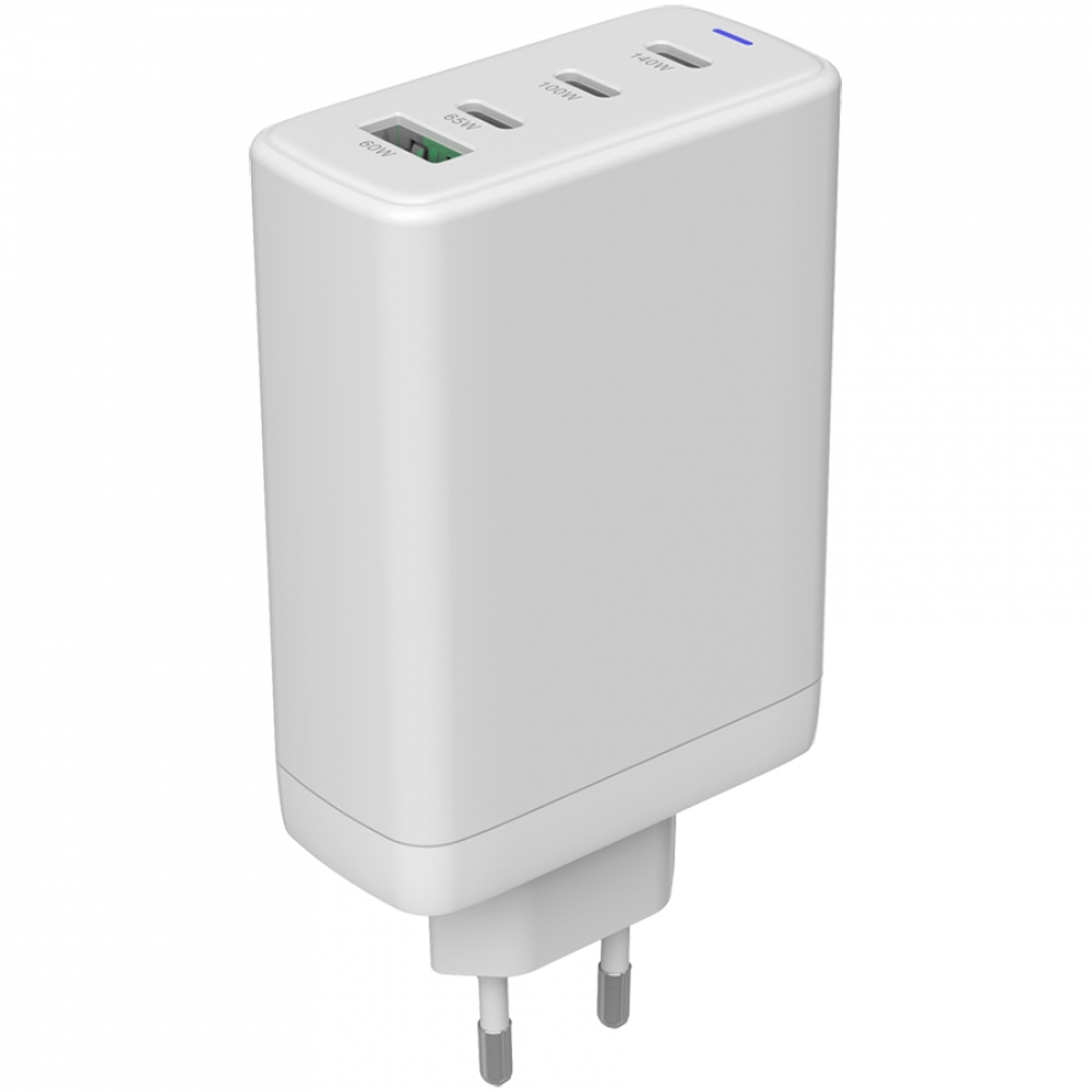 Ładowarka sieciowa GaN 150W 3xPD 1xQC Eu Canyon CU140ACC biała