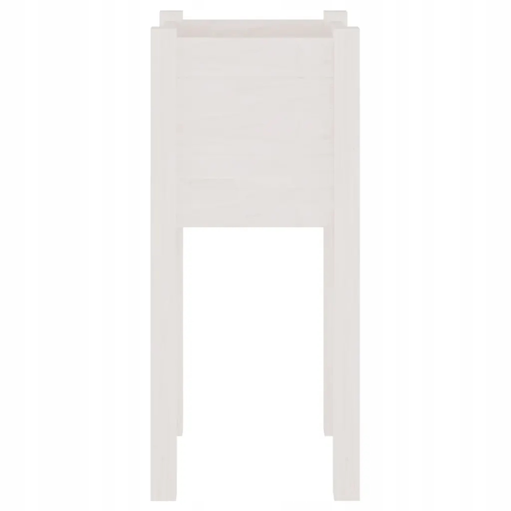 Donice ogrodowe, 2 szt., białe, 31x31x70 cm, drewn Długość 1 cm