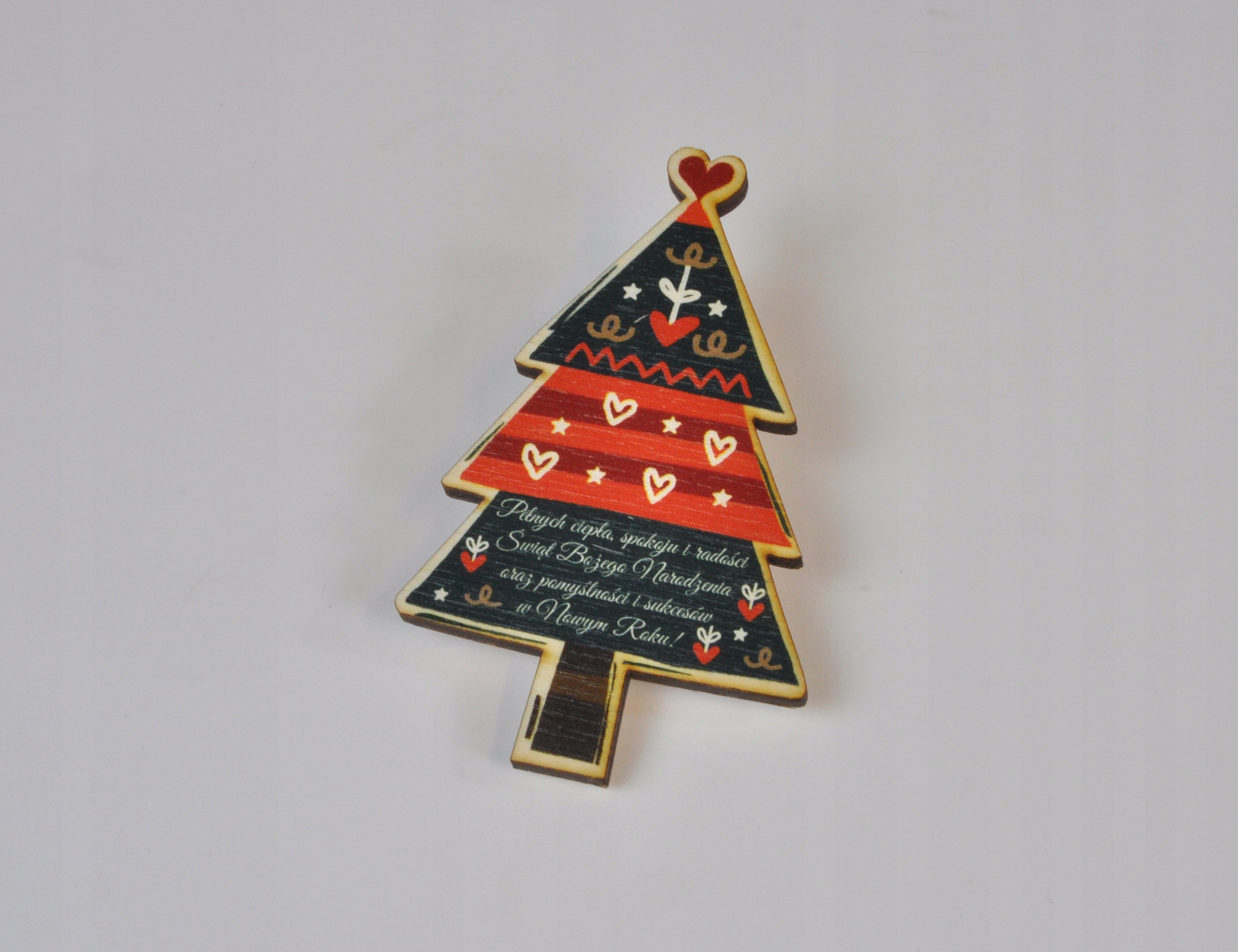 magnesy świąteczne choinki z życzeniami 100 szt EAN (GTIN) 5905490231956