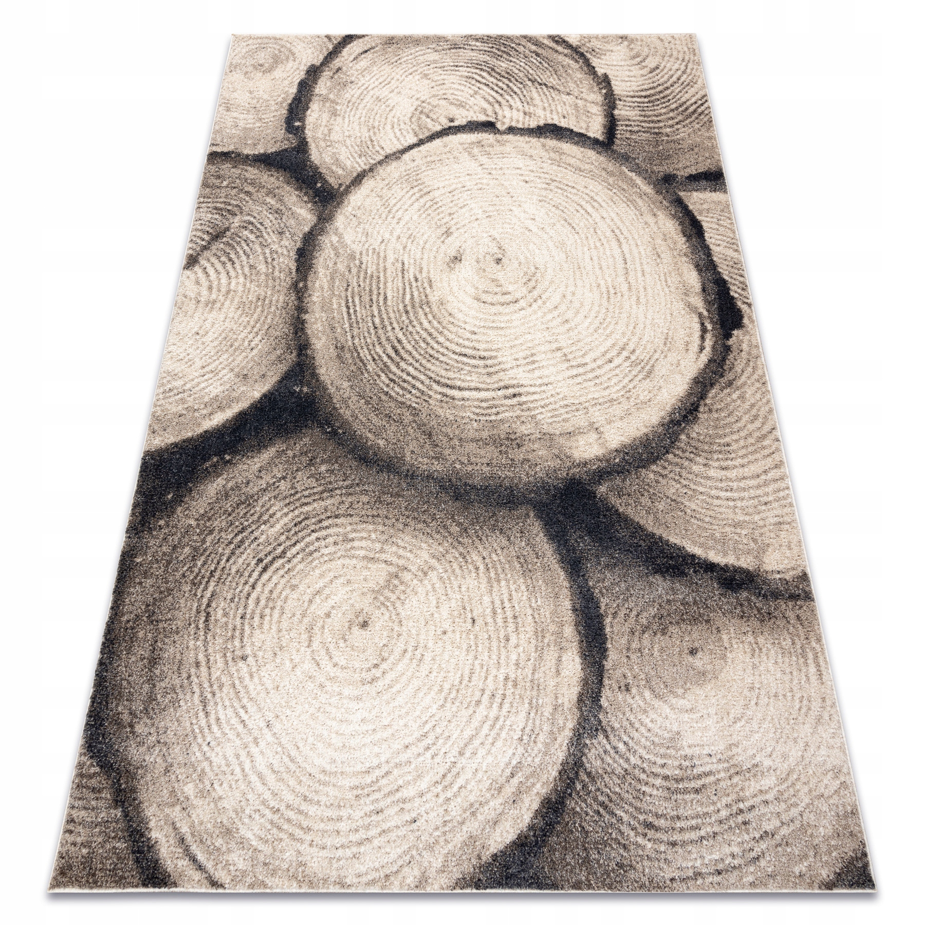 Moderní Koberec Do Obývacího Pokoje Ložnice Dřevo Kmen Dřevo béžová 240x330 cm