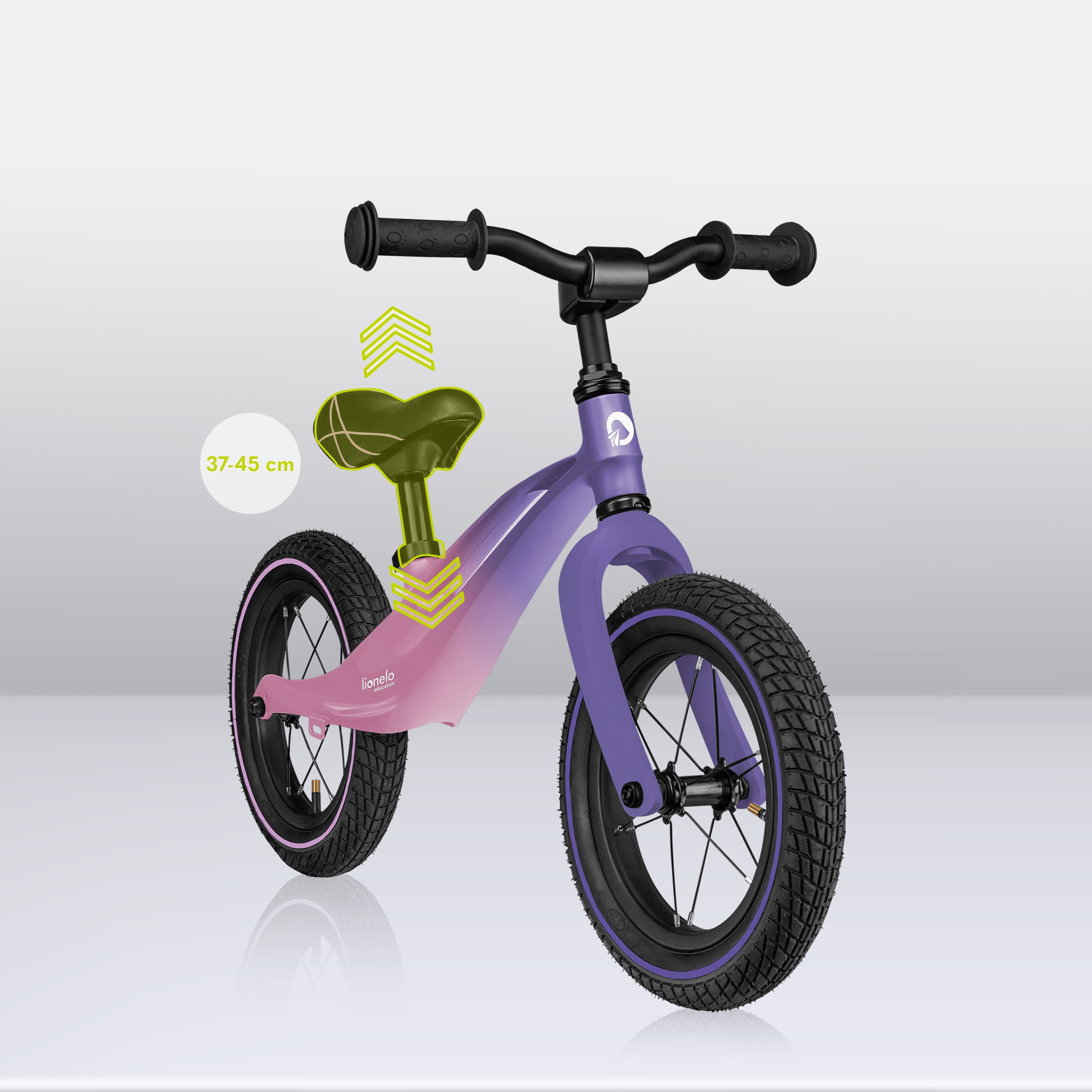 Rowerek biegowy MAGNEZOWY Lionelo Bart AIR 12'' Hamulec Brak