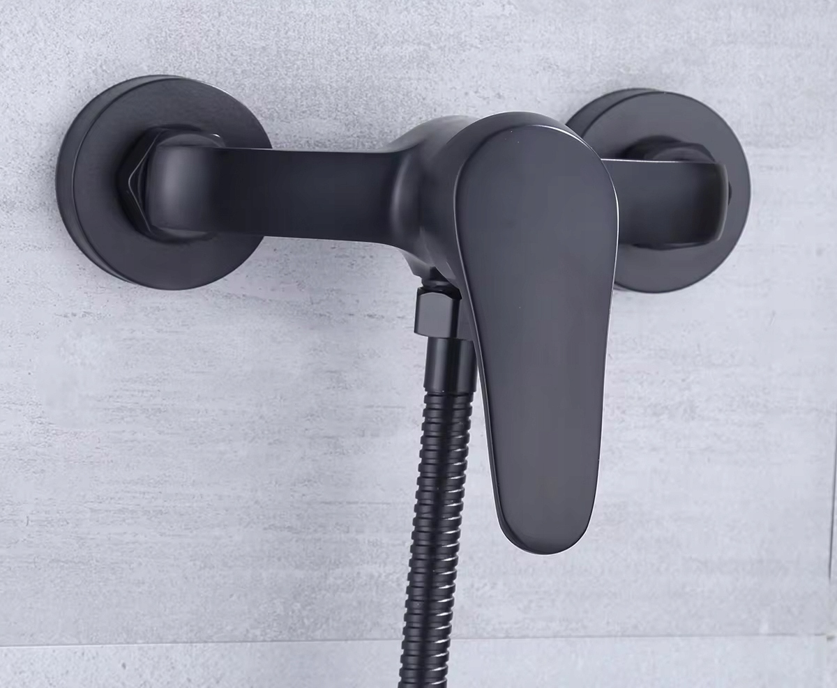 CZARNA BATERIA PRYSZNICOWA KRAN DO KABINY PRYSZNICOWEJ + SŁUCHAWKA + UCHWYT Marka Maibang