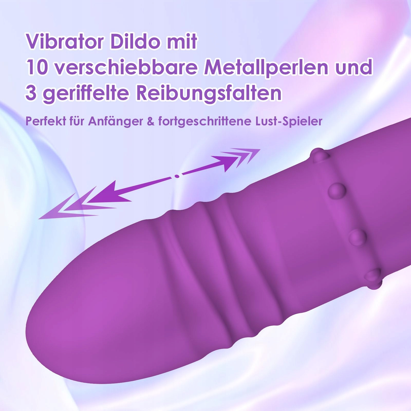 DILDO VIBRATOR DLA KOBIET G PUNKT KLITORIS 10 FUNKCJI WIBRACJI TELESCOP — miniatura 7