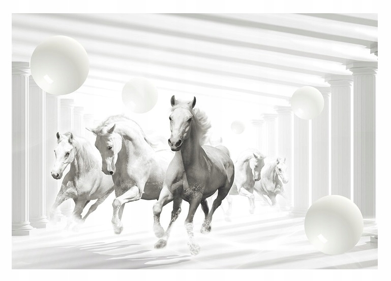 Fototapeta Koně Tunel Abstrakce 3D Obývací Pokoj 416x290
