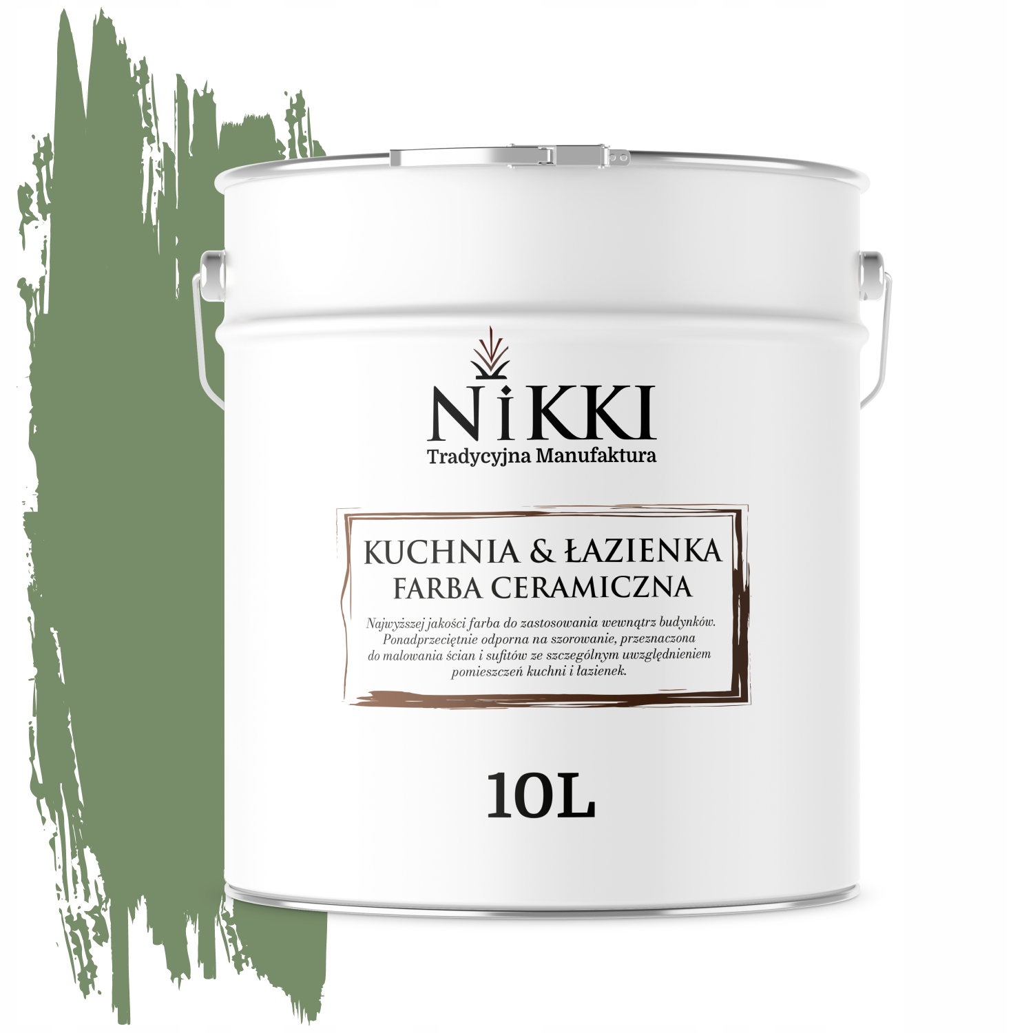 Keramická Farba Kuchyňa Kúpeľňa Zelená Tmavá H2123 Mat 10 L Nástenná