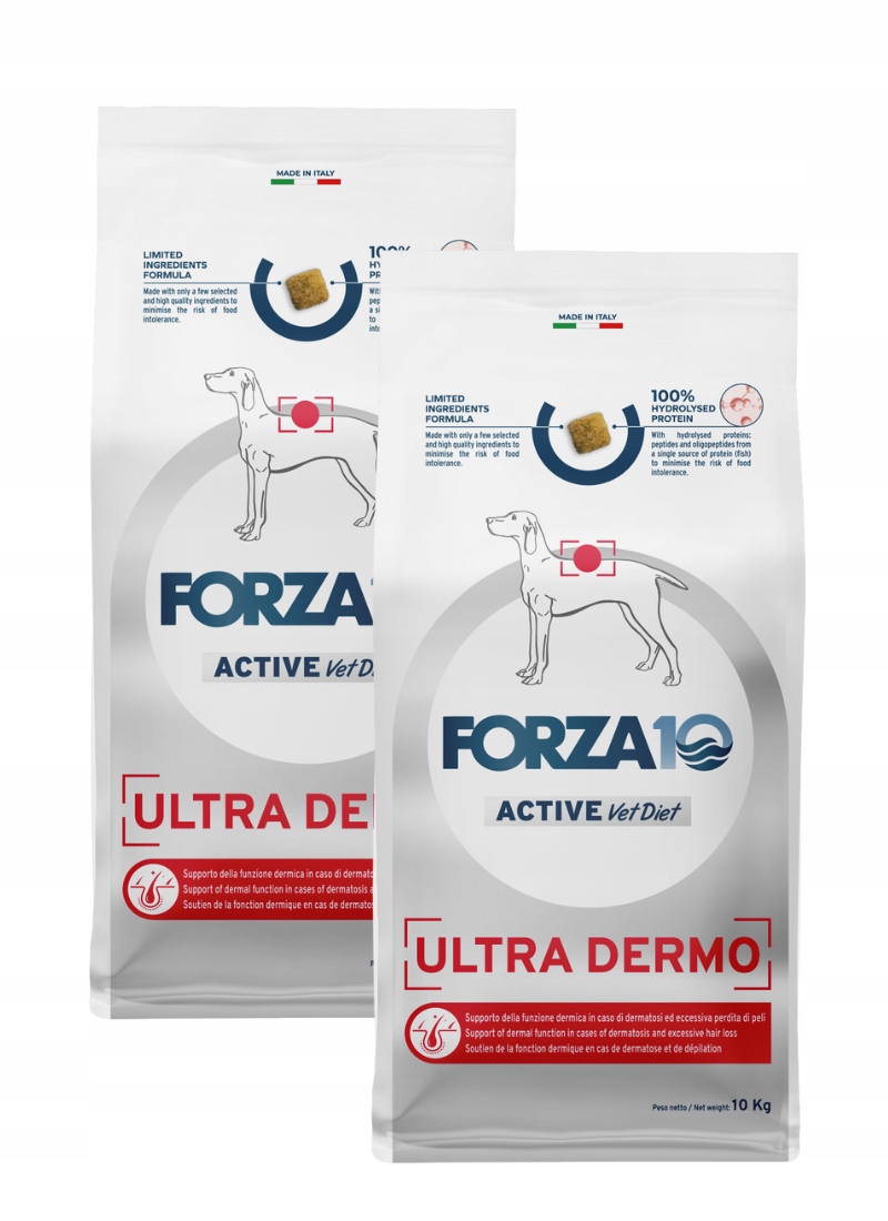Forza10 Veterinární dieta Ultra Dermo Active pro psa 2 x 10 kg