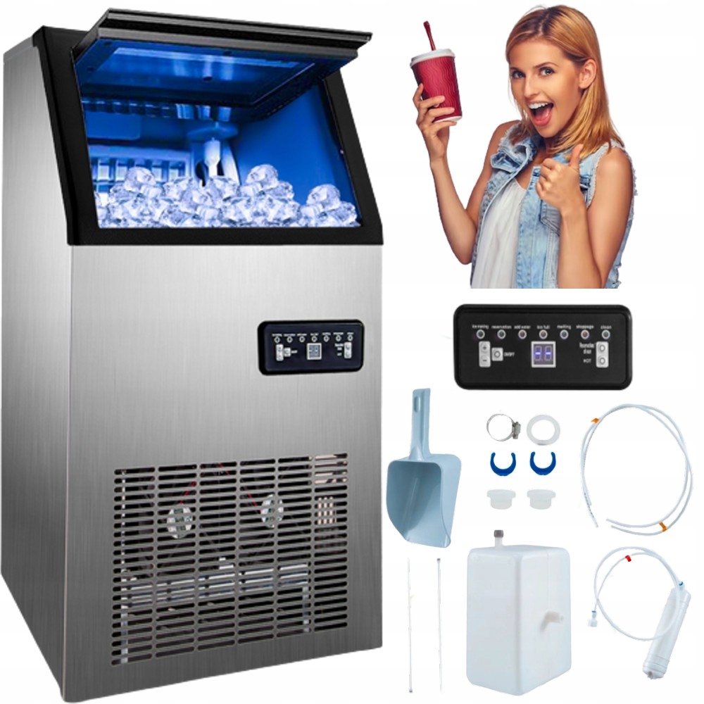 

Kostkarka Do Lodu Maszyna Kostek Lodów Pro 50kg XL