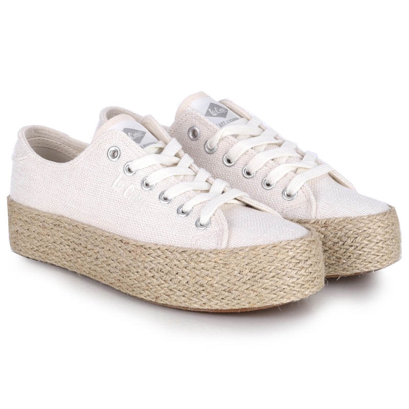 Dámské espadrilkové tenisky Lee Cooper LCW-25-02-3284L White bílé VEL.41