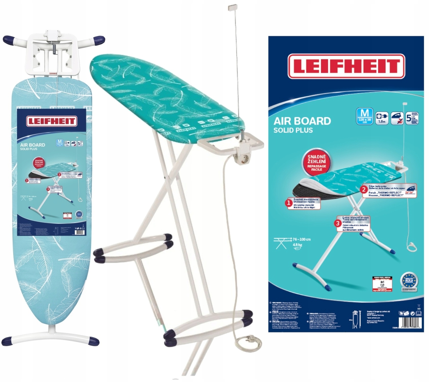 Levně Žehlicí Prkno Leifheit Airboard M Pro Žehličky