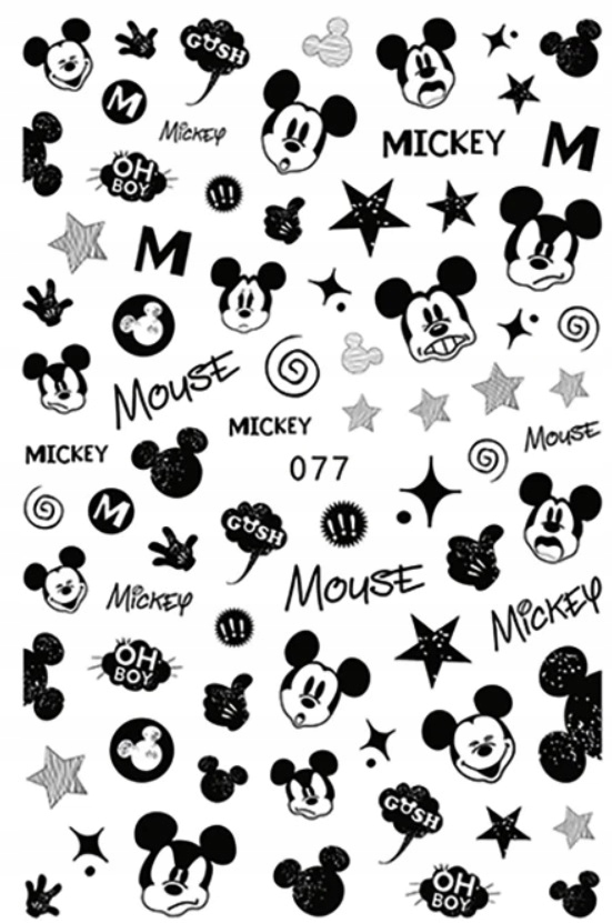 NAKLEJKI NA PAZNOKCIE SAMOPRZYLEPNE 3D POSTACIE Z KRESKÓWEK