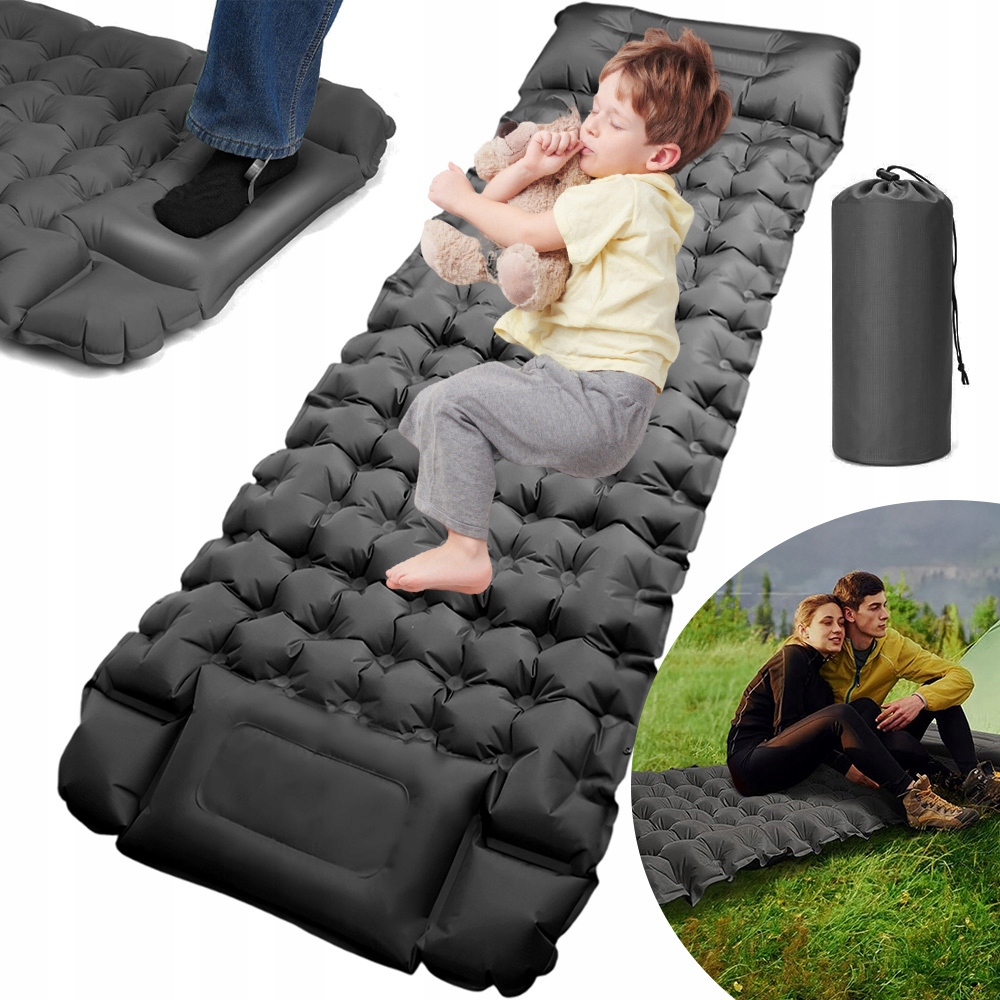 Samonafukovací Karimatka 3D 200X70 CM S Polštářkem, Pro Kempování Na Cestách