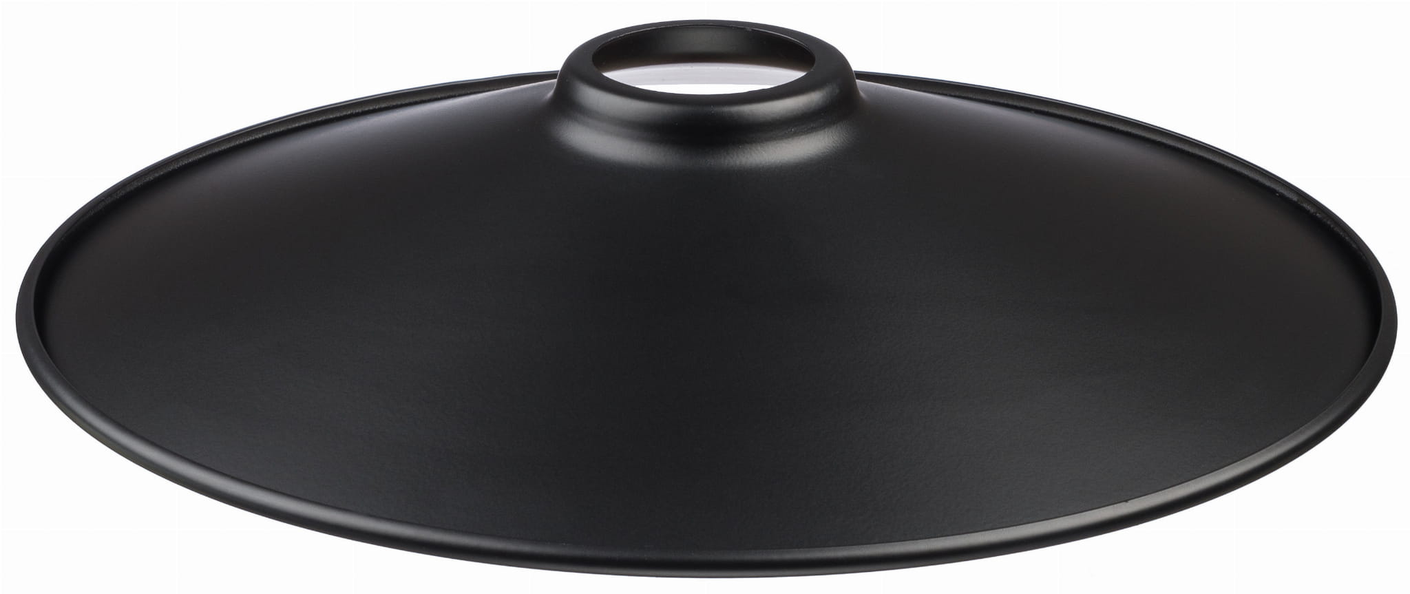 

Klosz metalowy czarny płaski talerz loft E27