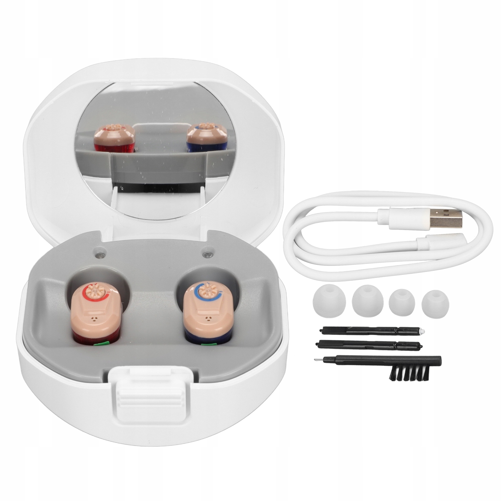 Aparat Słuchowy Dyskretny Z Ładowarką W Etui Mał