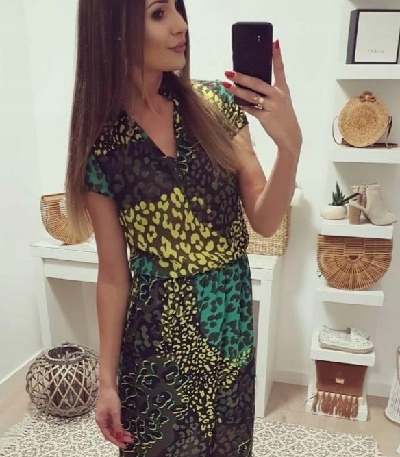 Šaty Černá se Žlutým Model 821 Lalous velikost XL