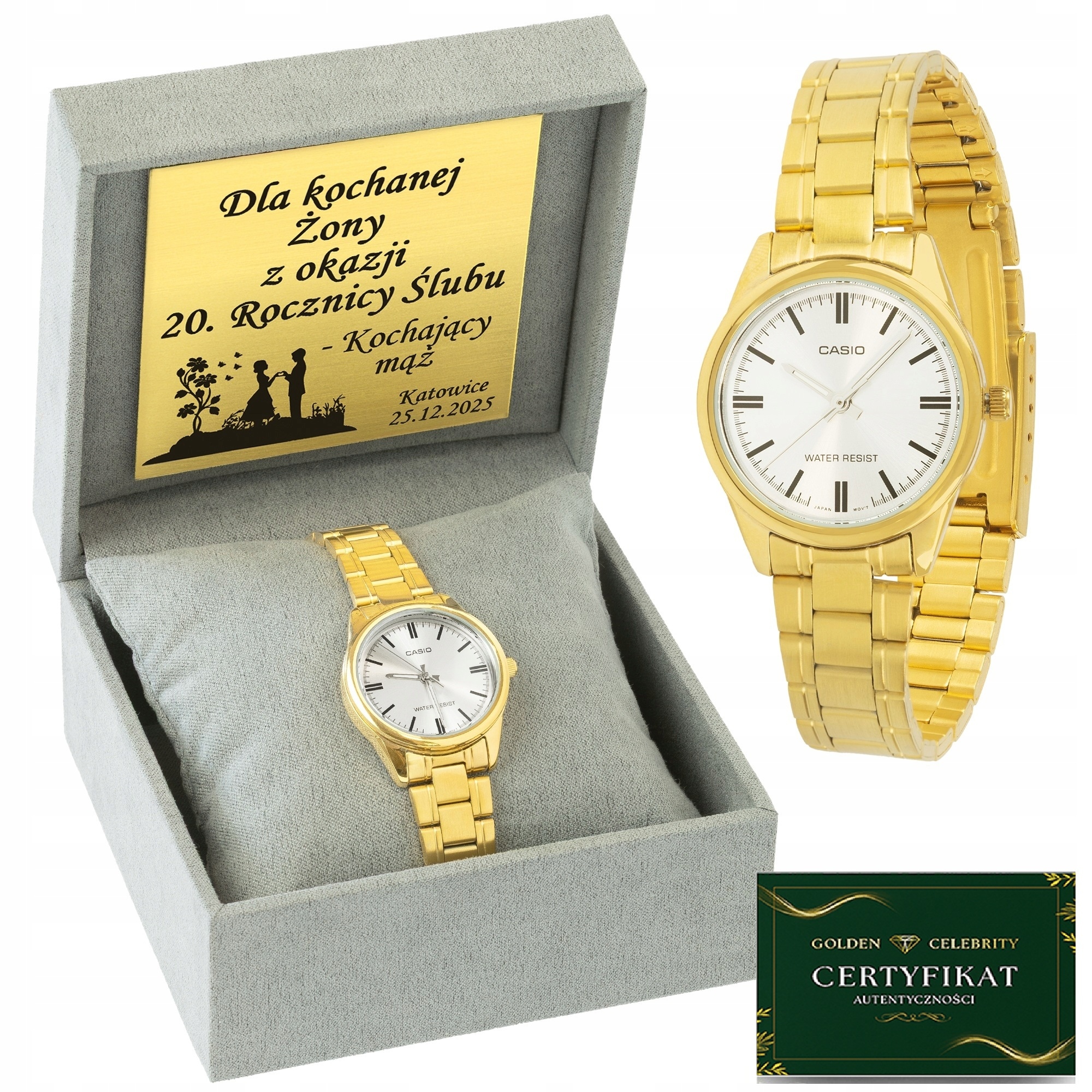 Dámské Luxusní Pozlacené Hodinky Casio 24K Certifikát Unikátní Dárek