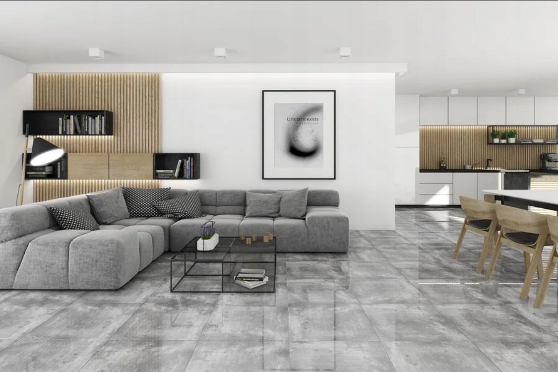 PŁYTKI ŁAZIENKOWE PODŁOGOWE KUCHENNE GRES CHICAGO DARK GREY 60X60 POŁYSK Kod producenta PD-CO-CG-7002