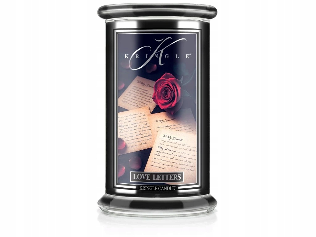 Kringle Candle Reserve Love Letters velká vonná svíčka 624 g 2 knoty