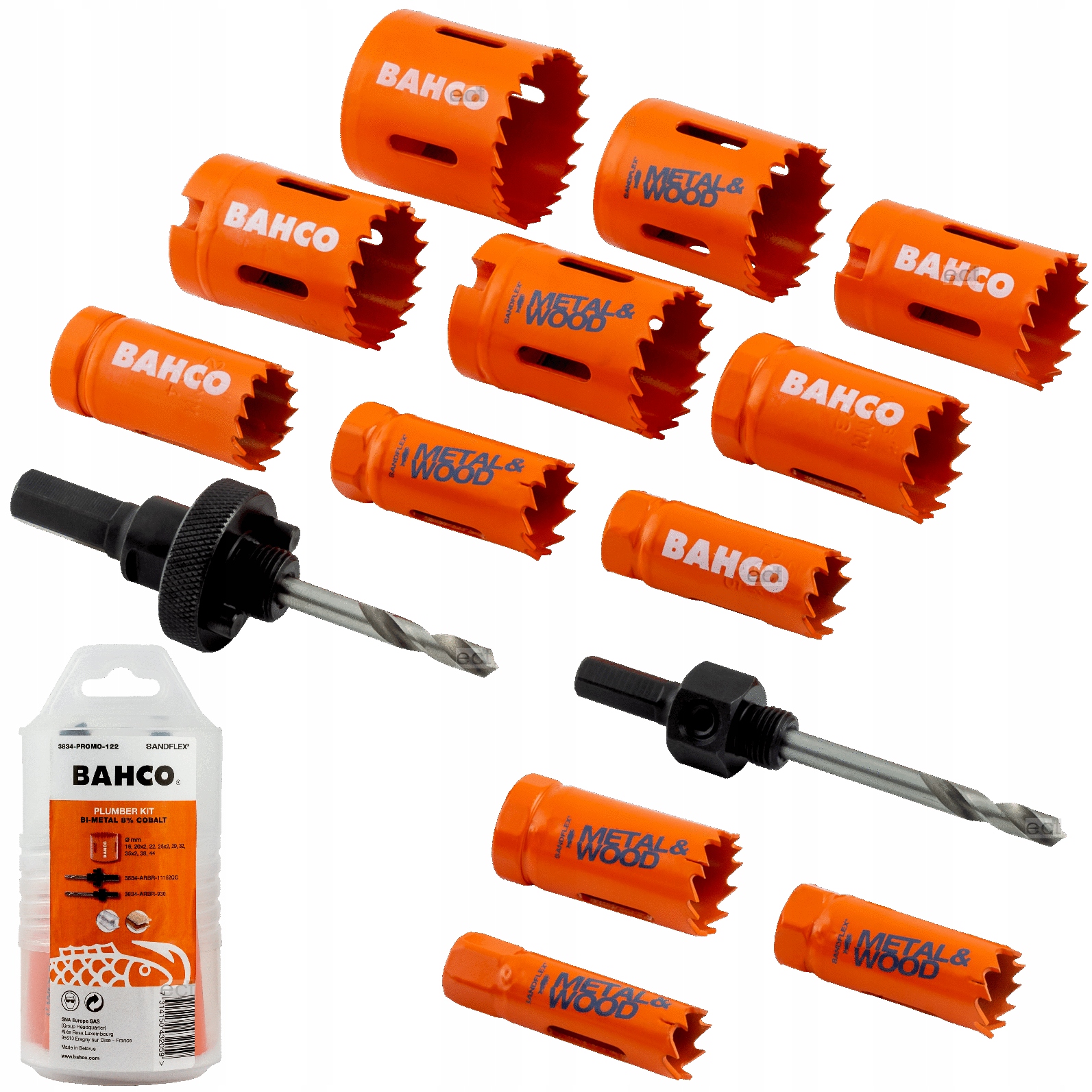 BAHCO 3834-PROMO-122 ZESTAW OTWORNIC BIMETAL 14
