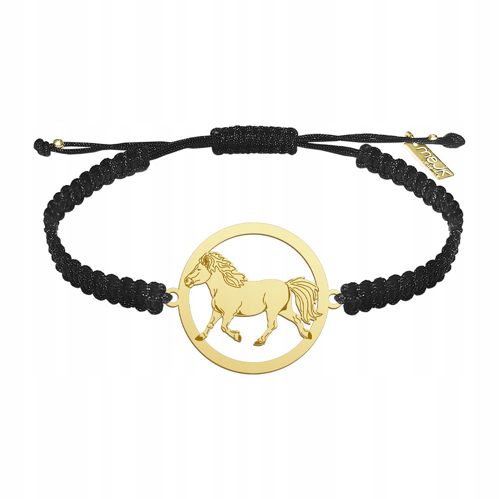 Zlatý náramek z Shetland Pony 925 Makramé Dárek Šperky Gravírování