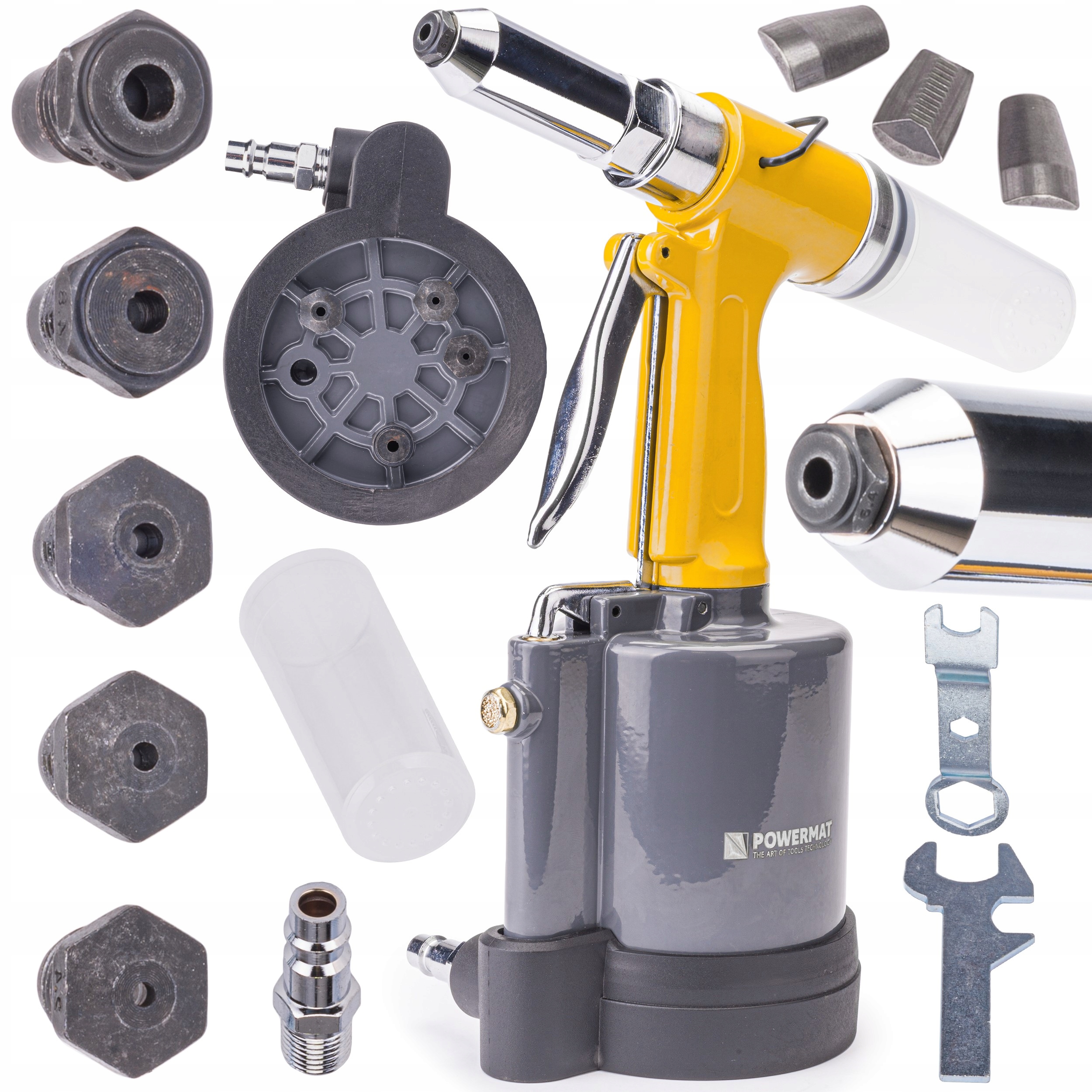 Nitownica Pneumatyczna 2,4mm 6,4mm 1400kg Zestaw