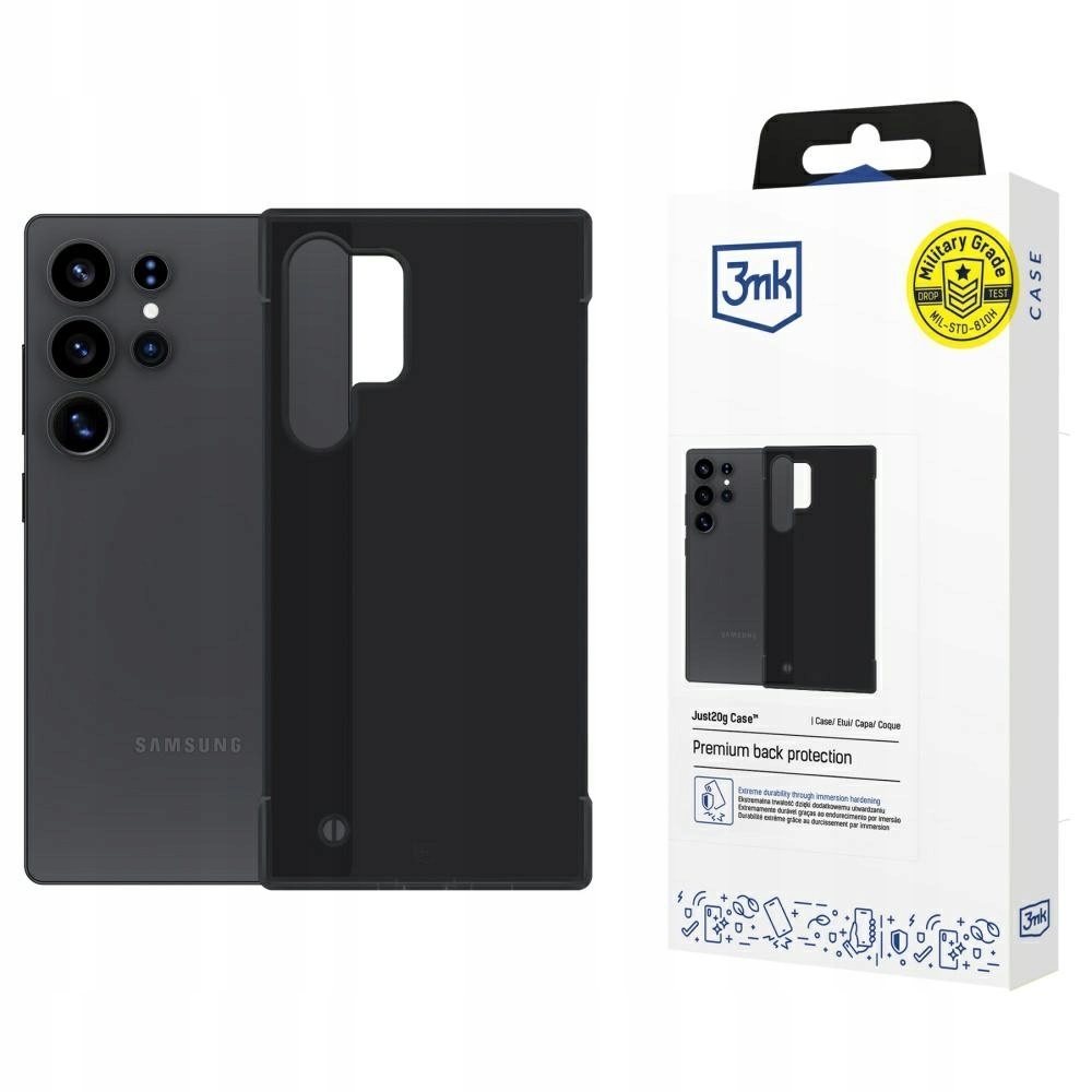 Etui 3mk Just20g Matt Case na Samsung Galaxy S25 Ultra czarne matowe 3mk