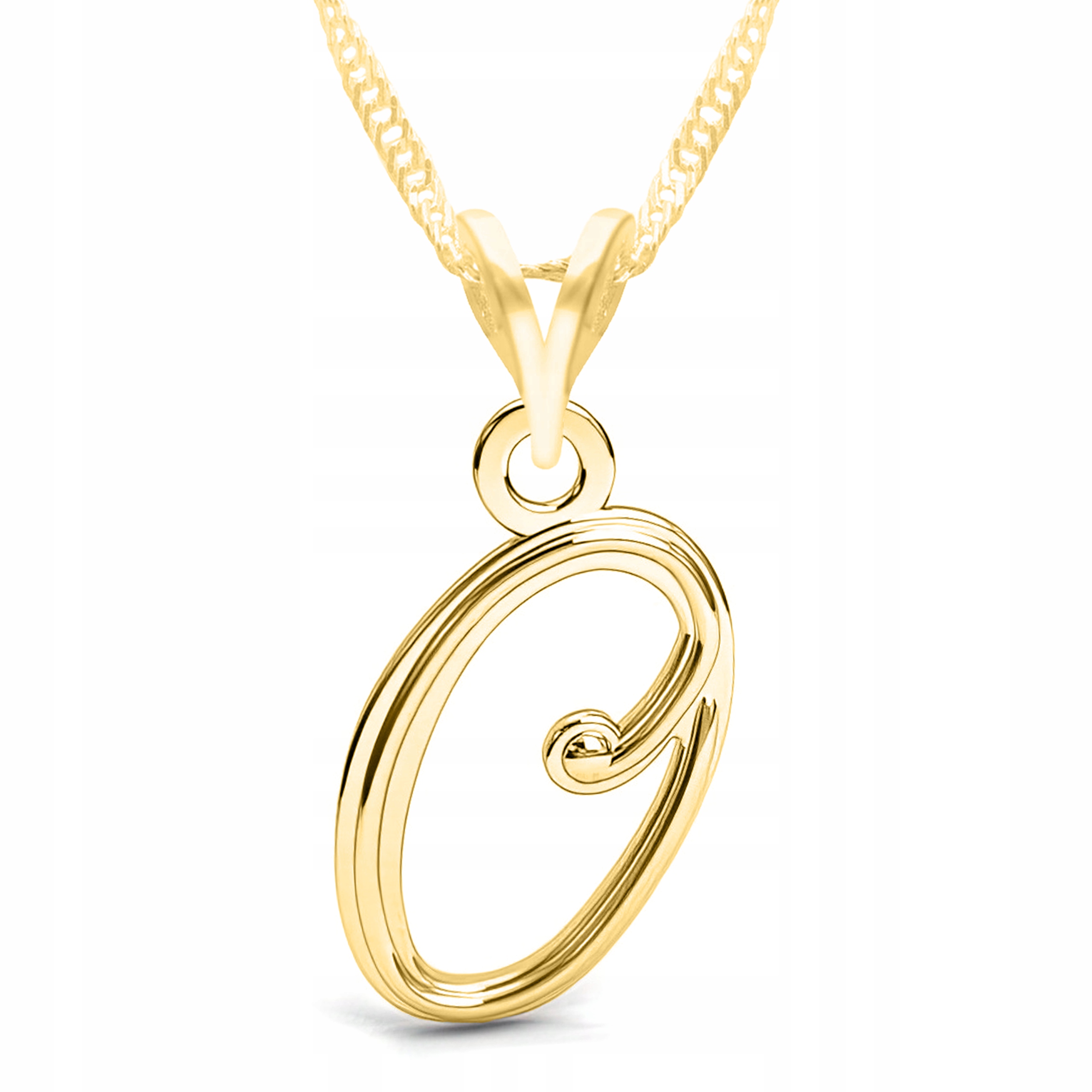 Zlatý Náhrdelník Písmeno O Iniciála Pozlacený 24K Dárek Stříbro 925