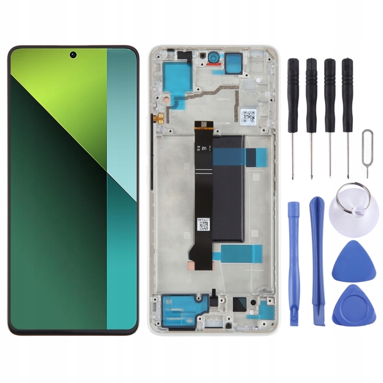 For Xiaomi Redmi Note 13 Pro 5G Original AMOLED LCD Screen with Frame White