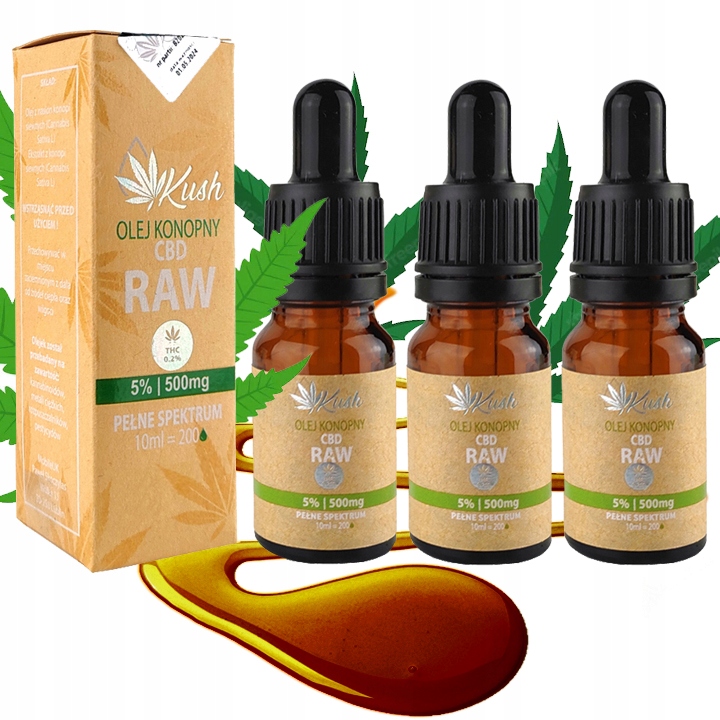 

Olejek Konopny Kush Cbd Raw 5% 1500 mg 3x 10ml