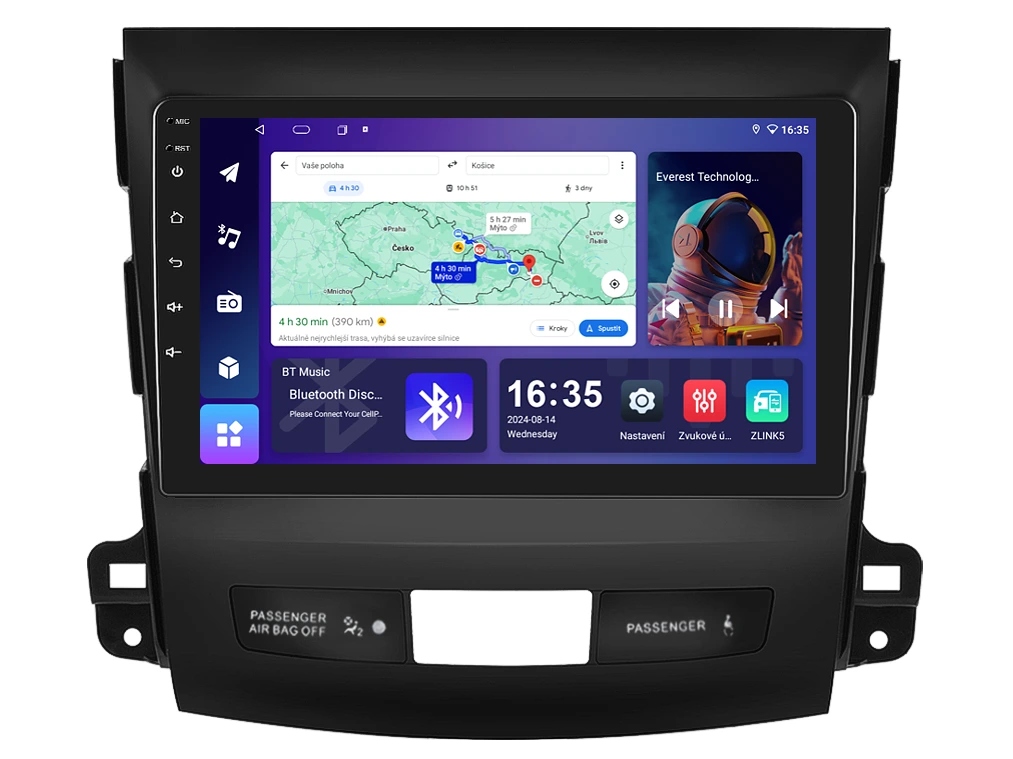 Isudar 2DIN autorádio T68B-IEV39 Android, Mitsubishi Citroen Peugeot
