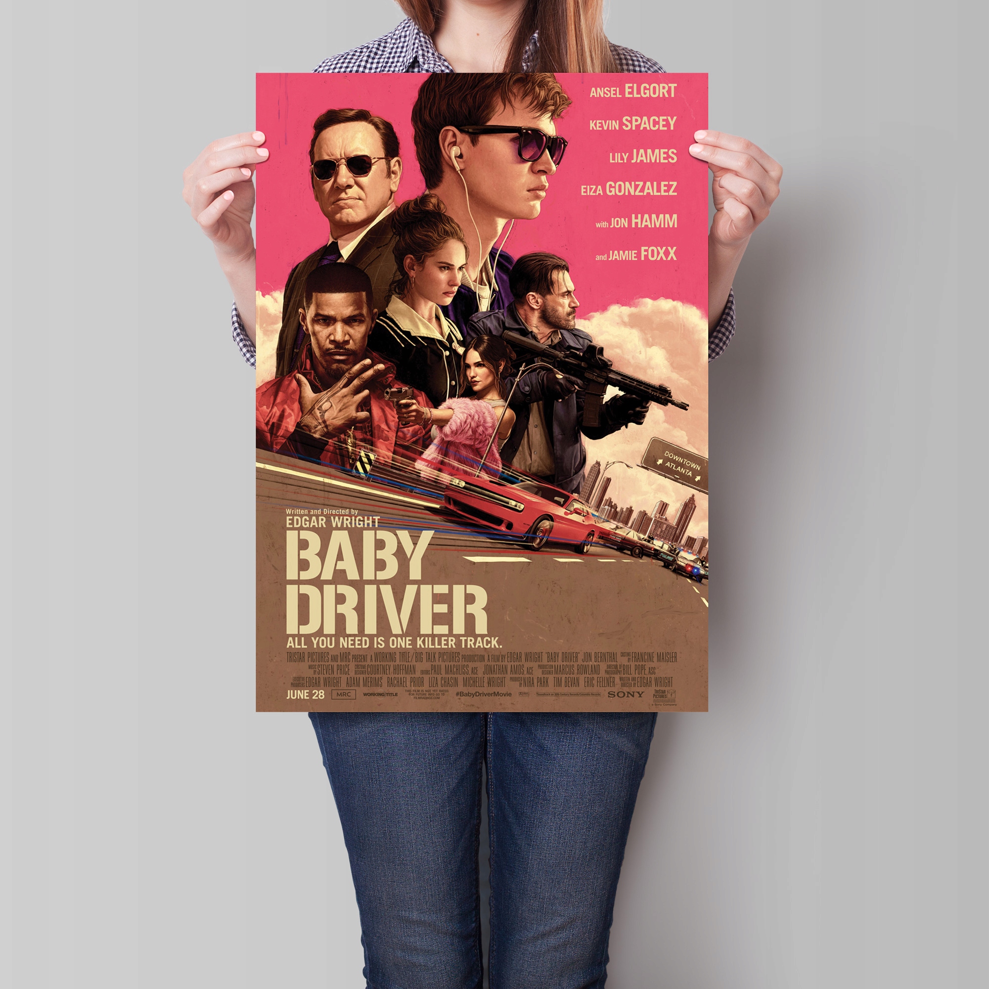 Plakat Baby Driver Film 2017 Ansel Elgort Wysokość produktu 59.4 cm