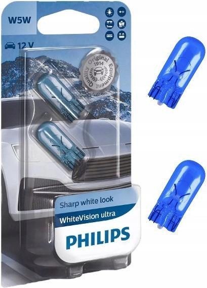 Żarówka Philips 12V W5W White Vision Ultra (12961WVUB2)