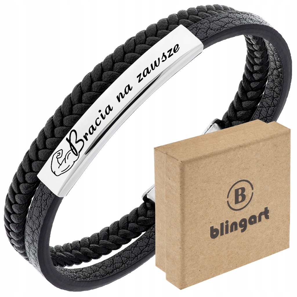 

Bransoletka męska z Grawerem Dla Brata